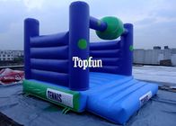 Disesuaikan Inflatable Jumping Castle, Bouncer Olahraga Tinju Biru Tua Pribadi
