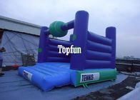 Disesuaikan Inflatable Jumping Castle, Bouncer Olahraga Tinju Biru Tua Pribadi