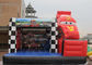 Inflatable Amazing Commercial Grade Bounce Houses With Racing Car Decoration