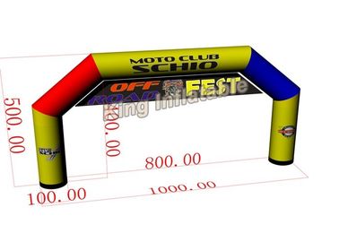 10 m * 5 m Warna Campuran Lengkungan Tiup Kustom PVC Besar / Iklan Tiup
