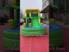 Harga Murah Komersial Kelas PVC Air Slide Inflatable dengan Kolam Renang