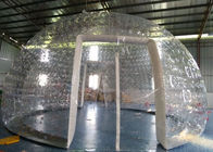 Populer Transparan PVC Inflatable Bubble Tent Dengan Dua Pintu Dan Ventilasi