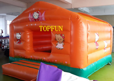 Jahit ganda PVC Terpal Inflatable Castle Jumping Hello Kitty Bounce House