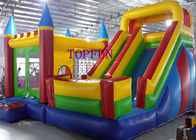 Taman Hiburan Outdoor 6 x 5 m PVC Tarpaulin Inflatable Bouncy Castle Dengan Slide