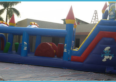 Kursus Rintangan Tiup Komersial Smurf Dengan Slide N Digital Printing