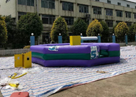 0.55mm PVC Purple Wipeout Inflatable Obstacle Course untuk komersial