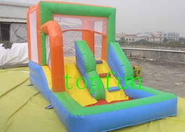 Kain Oxford Komersial Rumah Bouncing Inflatable Dengan Slide Untuk Anak-Anak