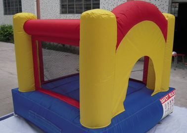 Rumah Bouncing Komersial Kuning Kecil Untuk Anak-Anak Dengan Kain Oxford 210d