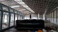 5 x 5 m Hitam PVC Permainan Olahraga Tiup Gym Tikar / Tiup Melompat Tikar
