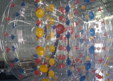 Lucu 0.8mm Inflatable Bumper Bola Dengan Cincin D Berwarna Kuat