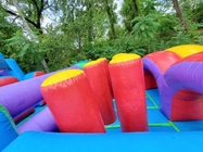 Combo kursus Hambatan Utama 70ft WET Inflatable Warna-warni
