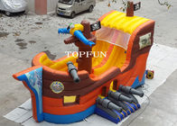 PVC Terpal Anak Fun City Inflatable Bouncy Pirate Ship Untuk Penggunaan Komersial