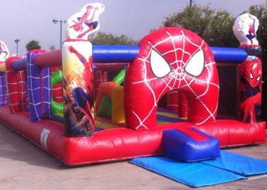 Komersial Outdoor Anak Spiderman Taman Hiburan Tiup Untuk Melompat Menyenangkan