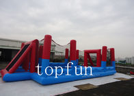 Game Olahraga Tiup Merah, PVC Tarpaulin Inflatable Football Field