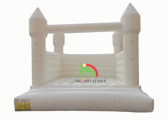 Inflatable Bouncer Castle 13ft * 11.5ft * 10ft Putih Jumper Bouncy Castle Dekorasi Pernikahan Melompat Tempat Tidur untuk Pesta