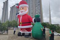 Giant Santa Claus 26Ft Inflatable Christmas Decorations Outdoor Air Blown Greeting Model Untuk Natal / Pesta / Natal