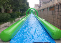 Outdoor Giant PVC Inflatable Slip N Slide / Water Slide kota 100m kota slide Untuk Dewasa