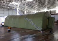 Hijau PVC Terpal Militer Inflatable Event Tent Sertifikasi CE 40m X 10m X 6m