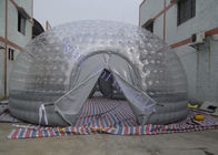 8m Diameter Combo Transparan Inflatable Dome Tent Untuk Partai / Pameran