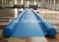 Outdoor 50m Panjang Inflatable Slide Kota Dengan Blue Single Lane