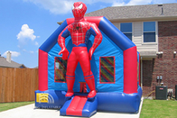 Spiderman Inflatable Bouncer House Outdoor / Indoor Bouncer Jumping Castle Dengan Slide