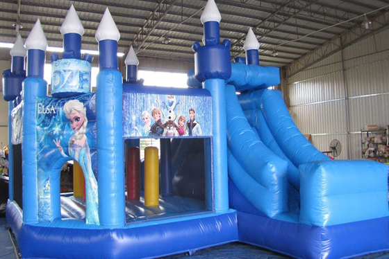 Frozen Bouncy Castle Combo Commercial Bounce House Inflatable Jumping Bouncer Dengan Slide Untuk Anak-Anak