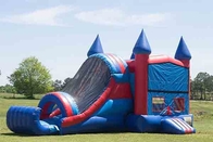 Pink Bouncy House Castle Outdoor Rantal Inflatable Bouncer Dengan Slide