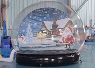 Bola Salju Tiup Dekorasi Natal Tenda Gelembung Kubah Transparan Dengan Blower Udara