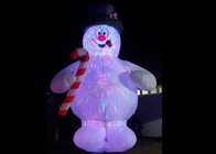 20ft Inflatable Snowman Dekorasi Natal Halaman Inflatables Bergerak Manusia Salju Natal