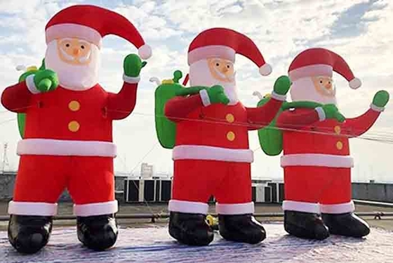 Raksasa Tiup Santa Claus Yard Dekorasi Natal Meledakkan Santa Inflatables