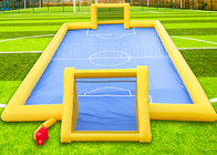 Lapangan Sepak Bola Permainan Olahraga Tiup Luar Ruangan 0.55mm PVC Lapangan Sepak Bola Tiup Tahan Air Untuk Anak-Anak
