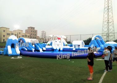 Taman Air Tiup Beruang Besar Plato 0.55mm PVC Terpal Untuk Olahraga Air