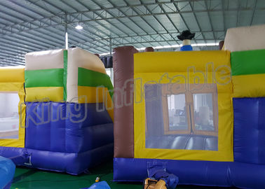 Outdoor Playground Pirate Inflatable Kids Jumping Castle Kuning Dan Biru