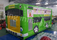Jungle Bus Bentuk Inflatable Jumping Castle Indoor dan Outdoor