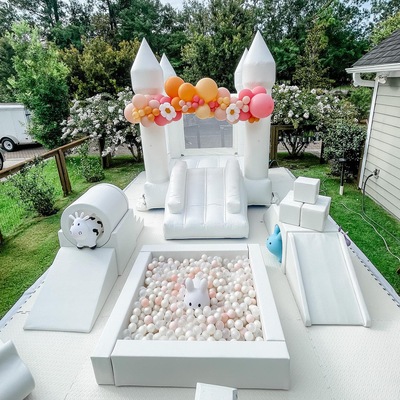 Bounce House Kids Inflatable Bounce House Jumping Castle Untuk Anak-anak Pastel Bounce House Inflatable Wedding Bouncer