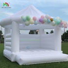Komersial Dewasa Anak-anak Bouncer Inflatable White Bouncy House Bouncer Jump Castle Inflatable untuk pernikahan