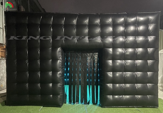 Tenda Klub Malam Komersial Portable Hitam Inflatable Klub Malam Acara Tenda untuk Sewa Partai