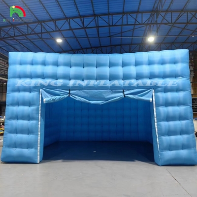 Lampu LED Warna yang dapat disesuaikan Tenda Klub Malam Seluler Biru Tenda Cube Inflatable Tenda Pesta Tenda Untuk Acara