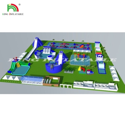 Komersial Terapung Air Inflatable 30x40 Meter Inflatable Wate Park Slides Amazements Untuk Inland Summer Play