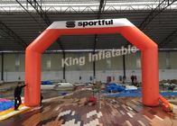 6m Tinggi Custom Made Advertising Indah Orange Inflatable Arch Untuk Sport Entrance