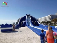 Kualitas Tinggi Air Slide Besar Inflatable Besar Triple 3 Lane Air Slide Inflatable untuk dijual