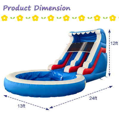 Pabrik Jual Langsung Air Slide Inflatable dengan kolam renang Air Slide Inflatable untuk orang dewasa dan anak-anak