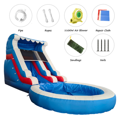 Pabrik Jual Langsung Air Slide Inflatable dengan kolam renang Air Slide Inflatable untuk orang dewasa dan anak-anak