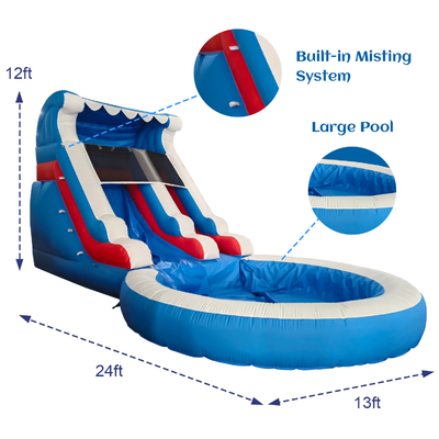Pabrik Jual Langsung Air Slide Inflatable dengan kolam renang Air Slide Inflatable untuk orang dewasa dan anak-anak