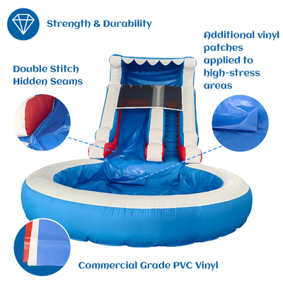 Pabrik Jual Langsung Air Slide Inflatable dengan kolam renang Air Slide Inflatable untuk orang dewasa dan anak-anak
