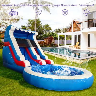 Pabrik Jual Langsung Air Slide Inflatable dengan kolam renang Air Slide Inflatable untuk orang dewasa dan anak-anak