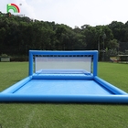 33FT lapangan bola voli kembung kolam renang pantai biru bola voli air net lapangan dengan pompa udara untuk permainan olahraga di luar ruangan