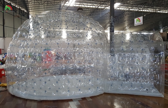 Dekorasi 10ft Diameter kosong balon salju transparan Kemah Gelembung