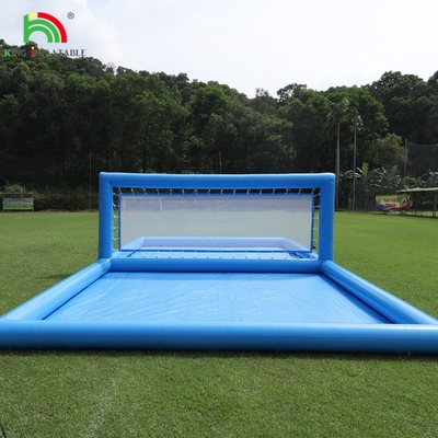 33x16.5x7FT lapangan bola voli kembung bola voli pantai jaring bola voli kolam renang lapangan air dengan pompa udara untuk permainan di luar ruangan