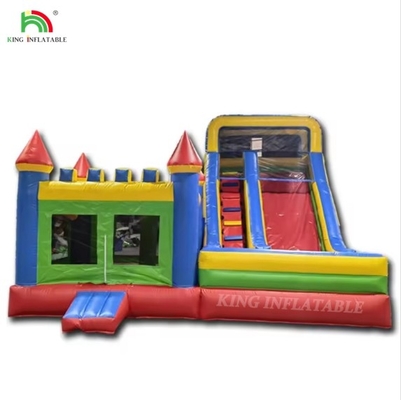 Grosir Kastil Inflatable Dengan Slide Air Combo kering Dan Basah Custom Inflatable Bounce House
